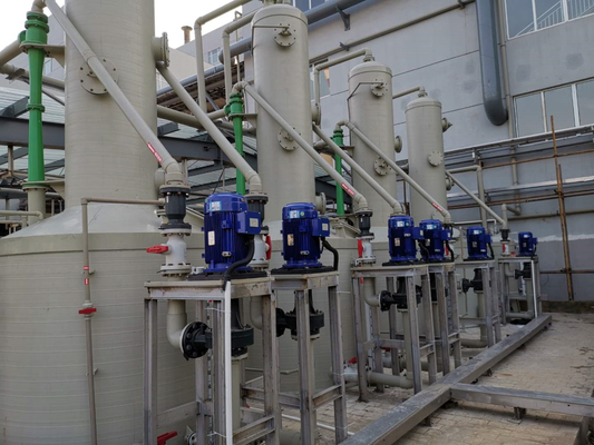 Мощная система поглощения газа для обезсерживания HCl / HF / NH3 в промышленных приложениях